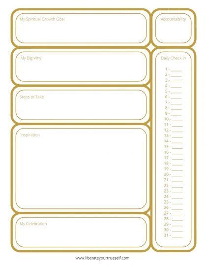 spiritual growth plan printable