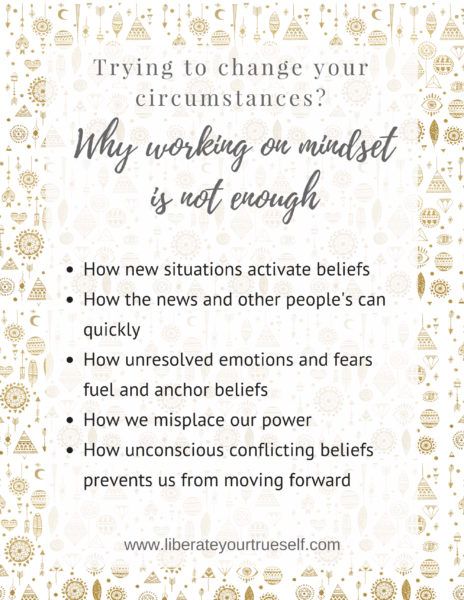 changing your circumstances and mindset