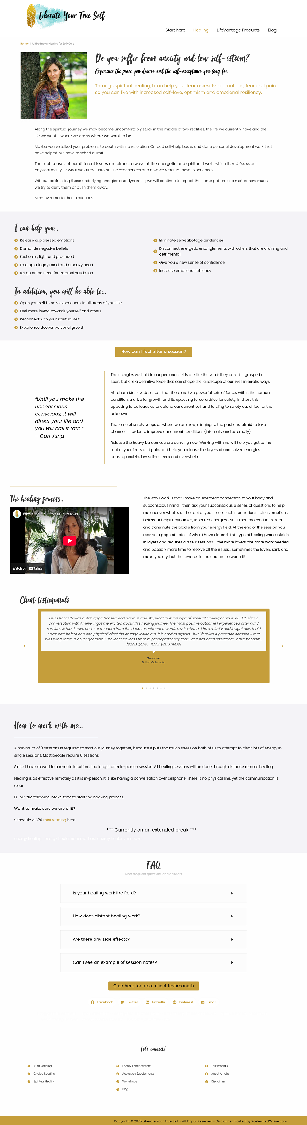 Nakusp Website Design - Liberate Your True Self Portfolio