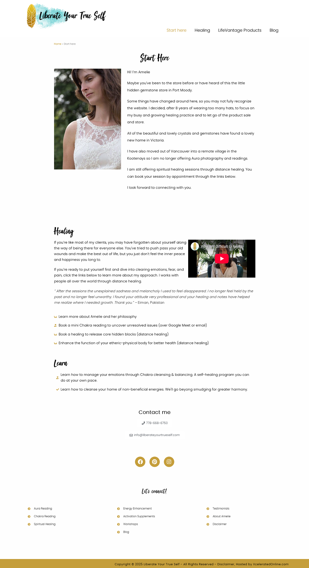 Nakusp Website Design - Liberate Your True Self Portfolio